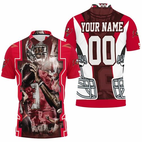 Jameis Winston 3 Tampa Bay Buccaneers Nfc South Champions Super Bowl 2021 Personalized 3D All Over Print Polo Shirt