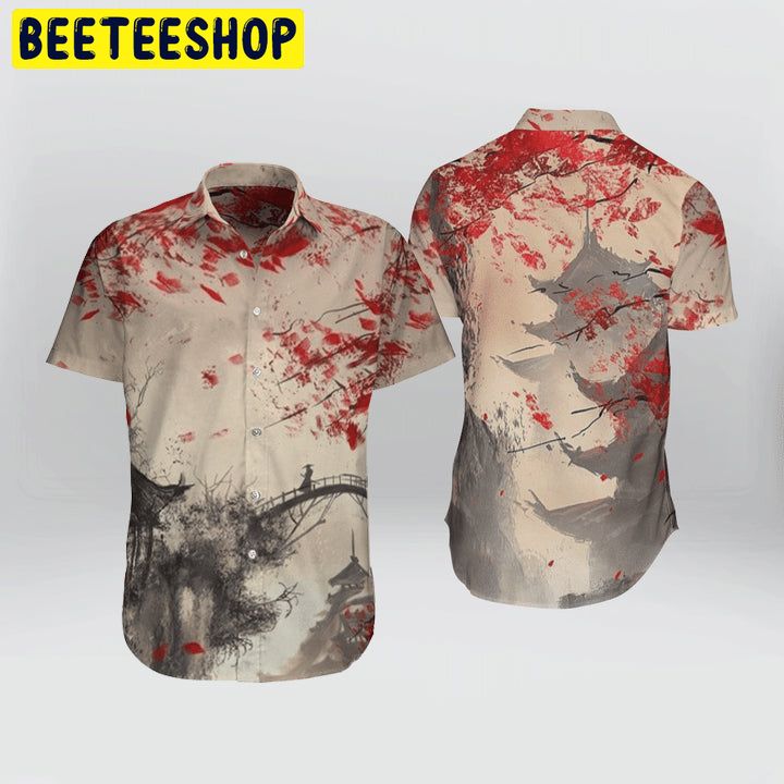 Japanese Aesthetic Sakura Cherry Blossom 3D Trending Hawaiian Shirt