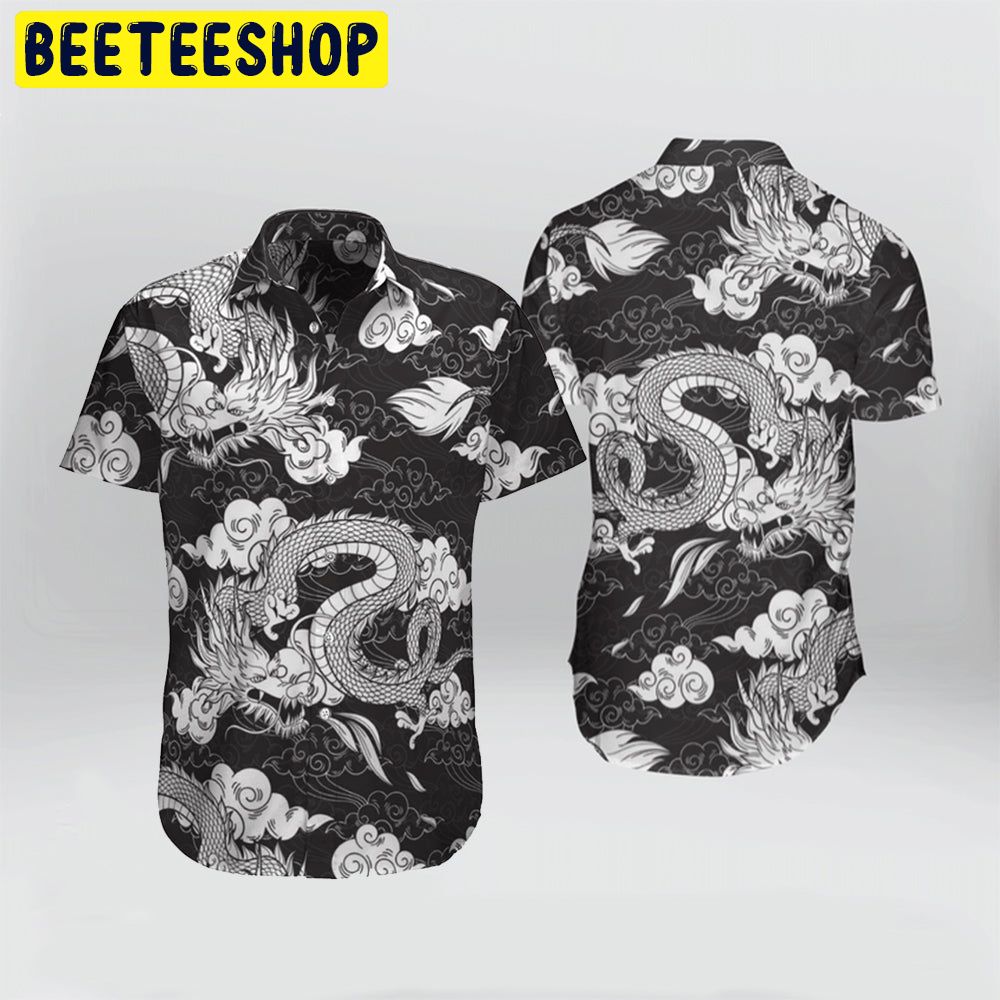 Japanese Dragon Art Trending Hawaiian Shirt - Beeteeshop