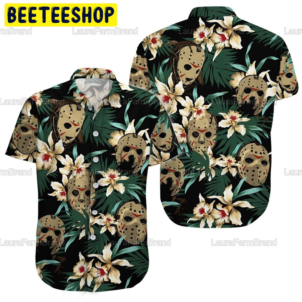 Jason Voorhees Tropical Halloween Trending Hawaiian Shirt