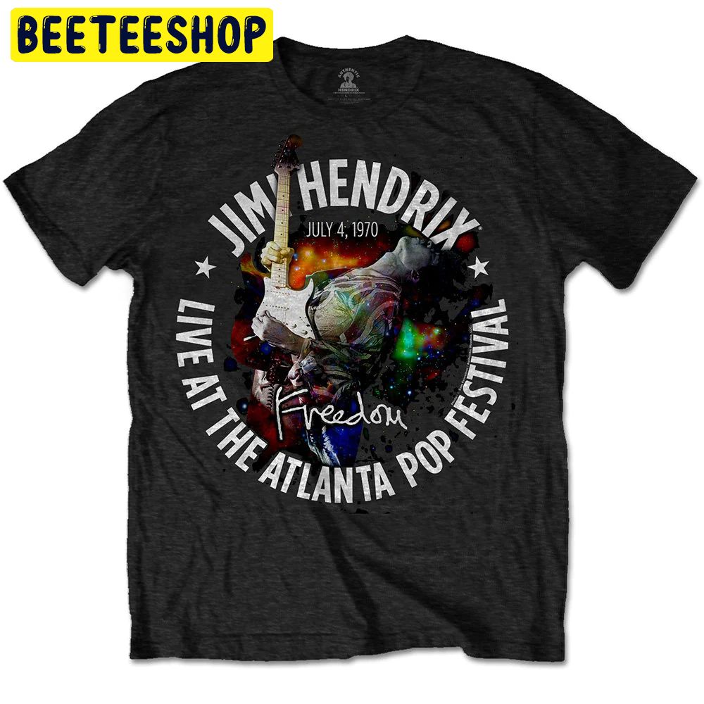 Jimi Hendrix Live At The Atlanta Pop Festival Trending Unisex Shirt