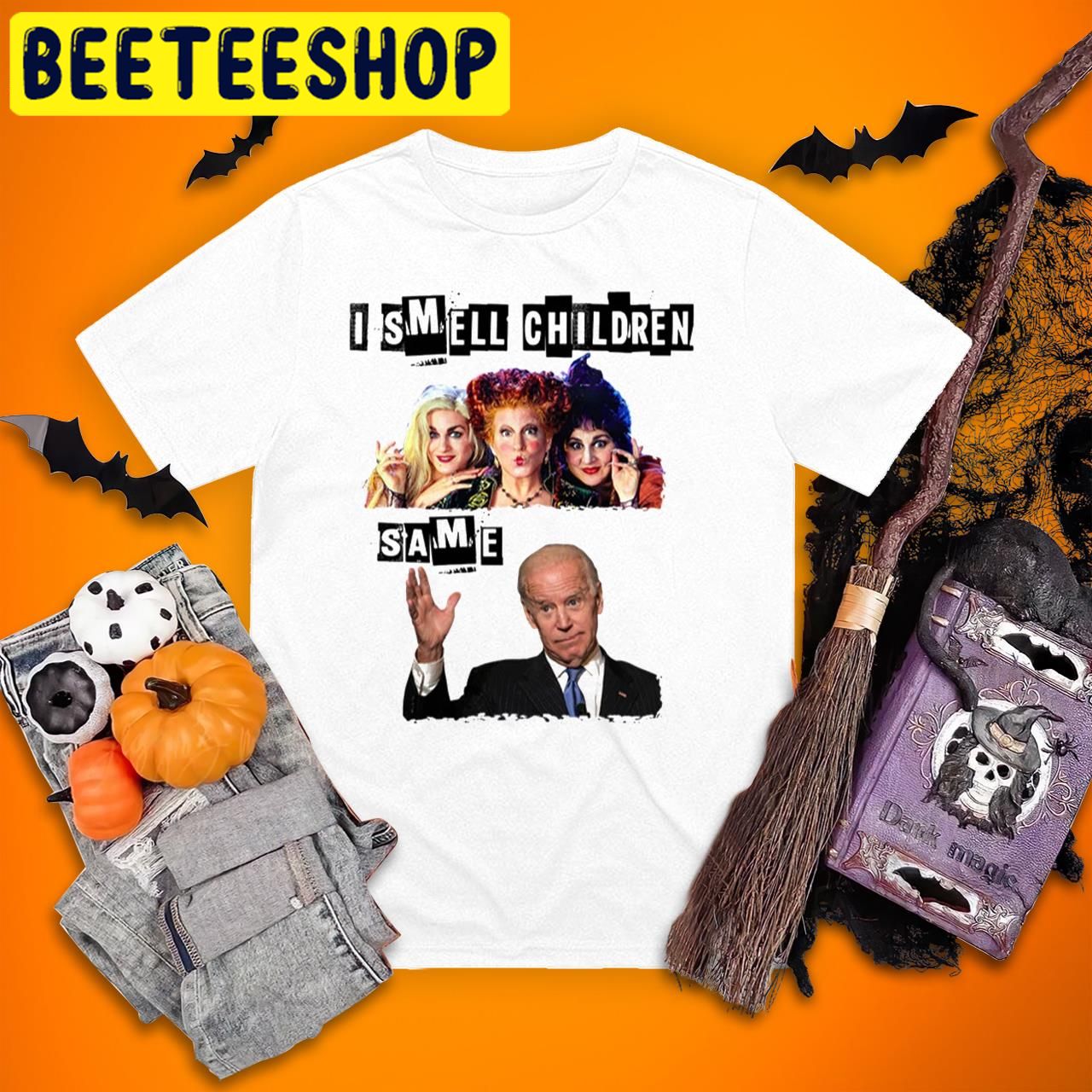 Joe Biden Acid Washed Joe Biden I Smell Children Halloween Trending Unisex T-Shirt