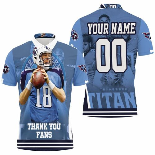 Josh Stewart 18 Tennessee Titans Super Bowl 2021 Afc South Champions Personalized 3D All Over Print Polo Shirt