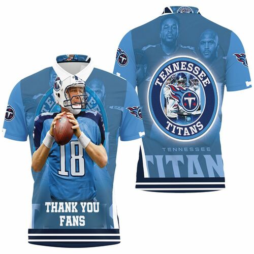 Josh Stewart #18 Tennessee Titans Super Bowl 2021 Afc South Division Champions 3D All Over Print Polo Shirt