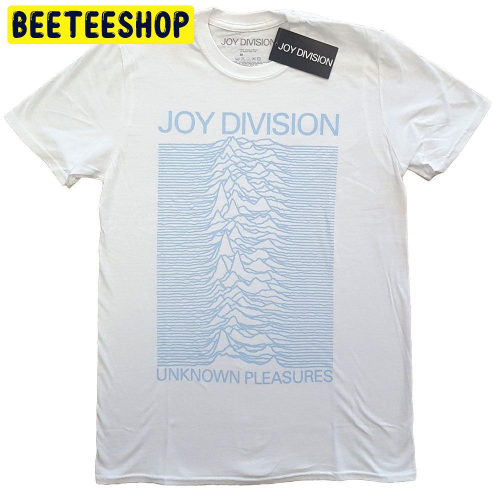 Joy Division Unknown Pleasures Blue On White Trending Unisex Shirt