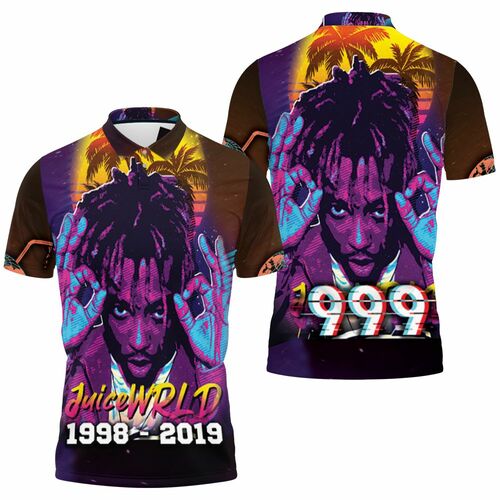 Juice Wrld 999 Rap Pop Neon Style 3D All Over Print Polo Shirt