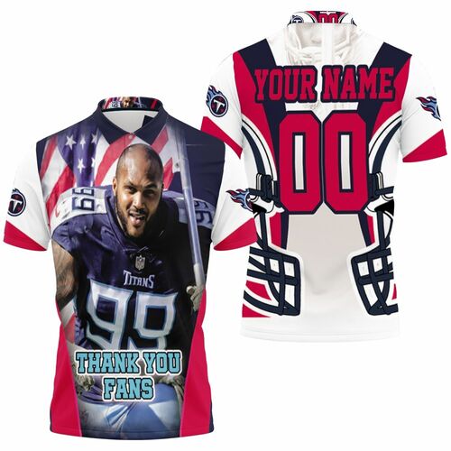 Jurell Casey 99 Tennessee Titans Afc South Division Super Bowl 2021 Personalized 3D All Over Print Polo Shirt