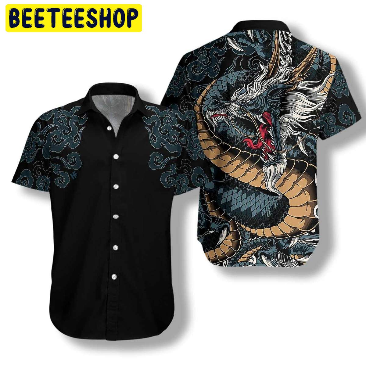 Kanagawa Dragon Trending Hawaiian Shirt