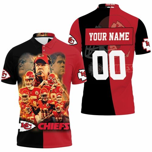 Kansas City Chiefs Afc West Champions Super Bowl 2021 Black & Red Personalized 1 3D All Over Print Polo Shirt