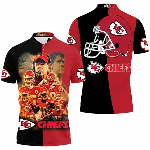 Kansas City Chiefs Afc West Division Champions Super Bowl 2021 Black & Red 3D All Over Print Polo Shirt