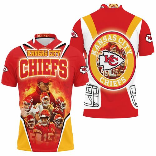 Kansas City Chiefs Andy Reid Hill 10 Clark 55 Mathieu 32 Mahomes 15 Jones 95 Kelce 87 For Fans Polo Shirt Model A20189