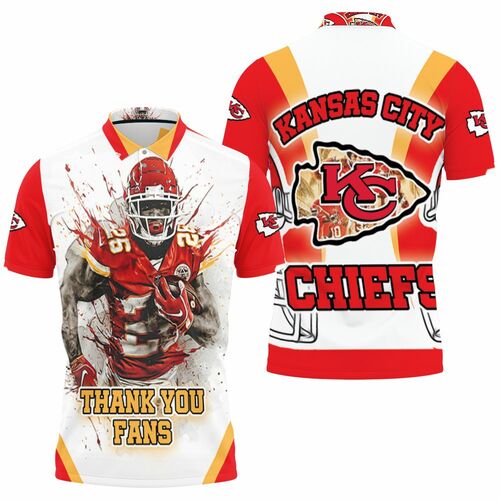 Kansas City Chiefs Damien Williams 26 3D All Over Print Polo Shirt