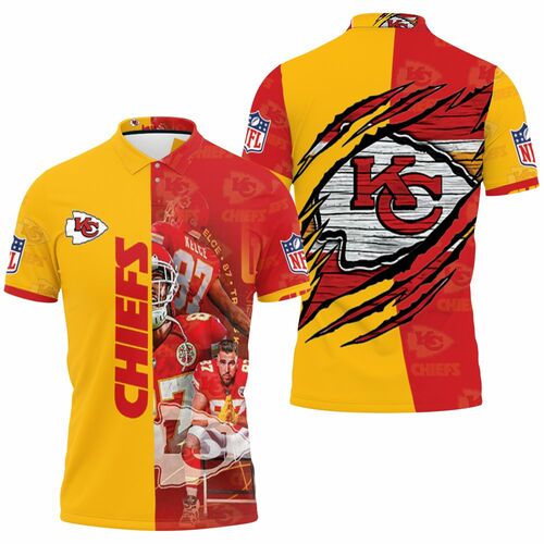 Kansas City Chiefs Logo Afc West Division Champions Super Bowl 2021 3D All Over Print Polo Shirt