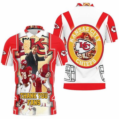 Kansas City Chiefs Thank You Fans 2021 Super Bowl Afc Division Champions 3D All Over Print Polo Shirt