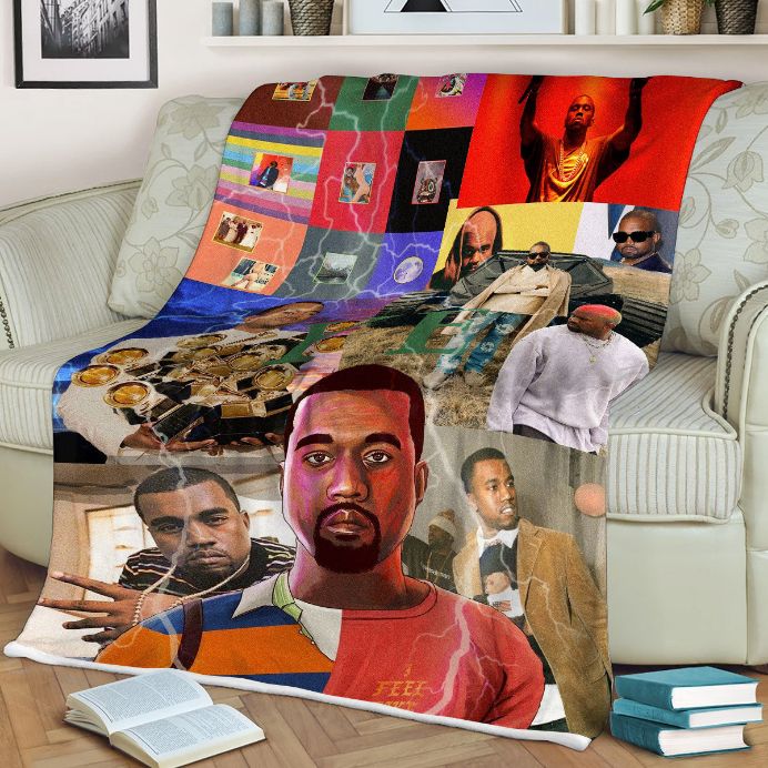 Kanye West Gift, Kanye Album Cover Wallpapers, Kanye West Album Collage Comfy Sofa Throw Blanket
