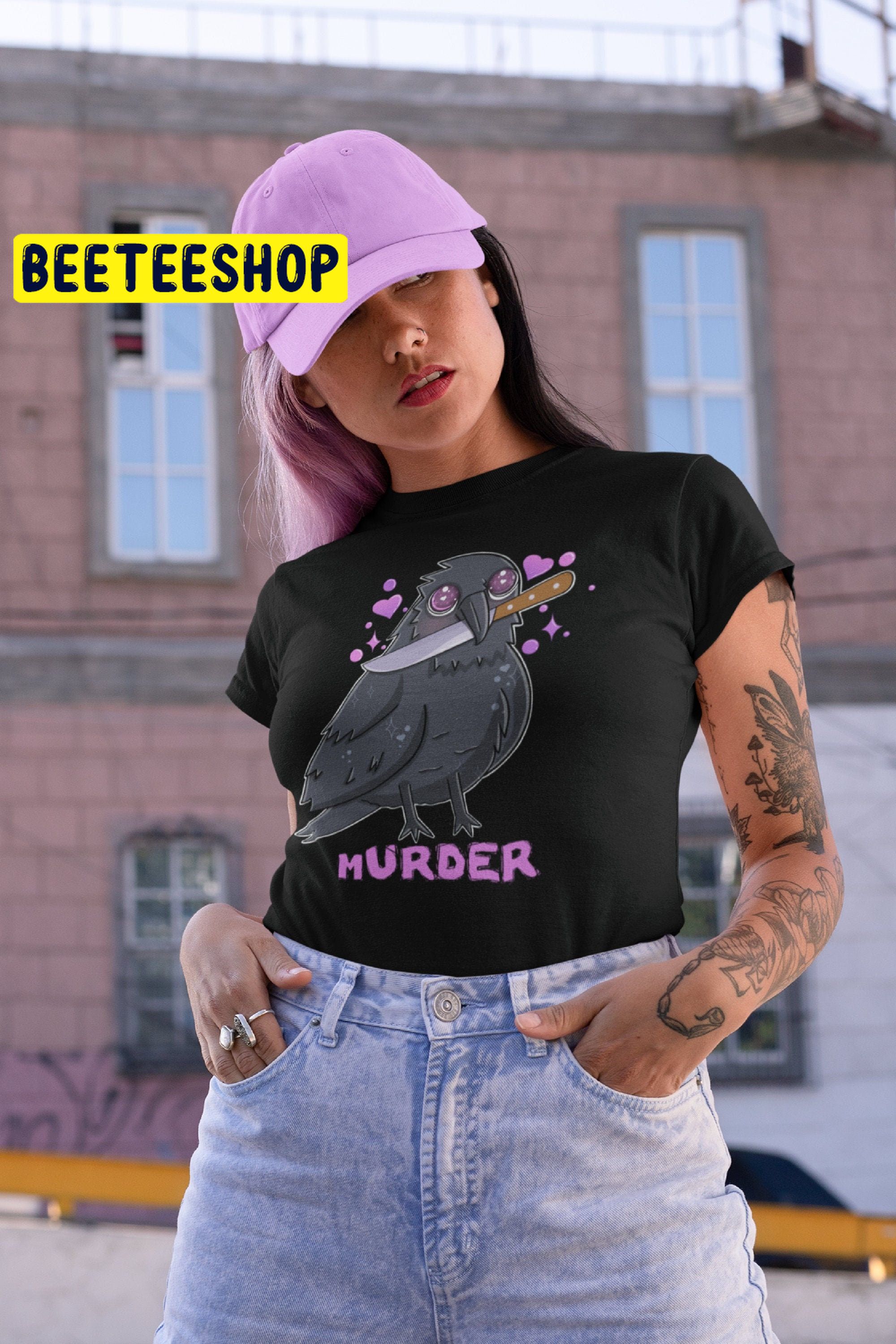 Kawaii Goth Crow Horror Kawaii Trending Unisex Shirt