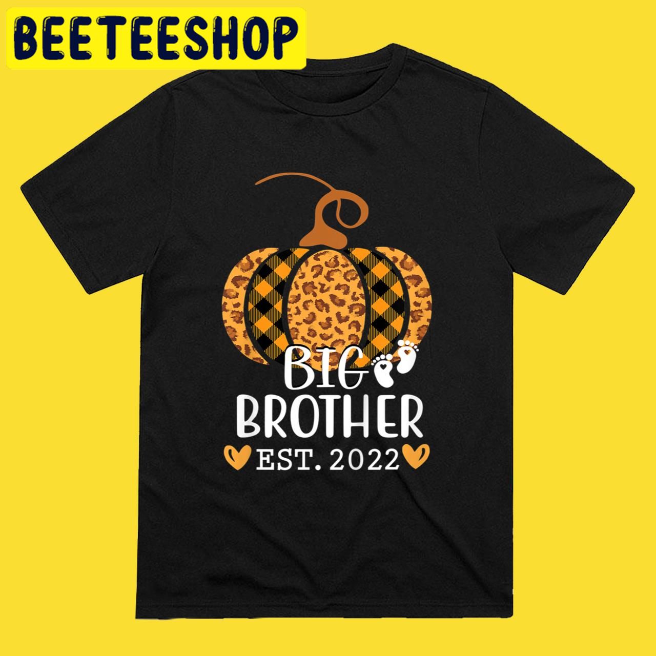 Kids Thanksgiving Reveal Big Brother Pumpkin Halloween Trending Unisex T-Shirt