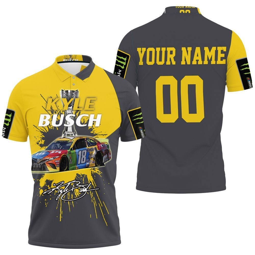 Kyle Busch Nascar Champion 2019 Signed Fans Personalized 3D All Over Print Polo Shirt