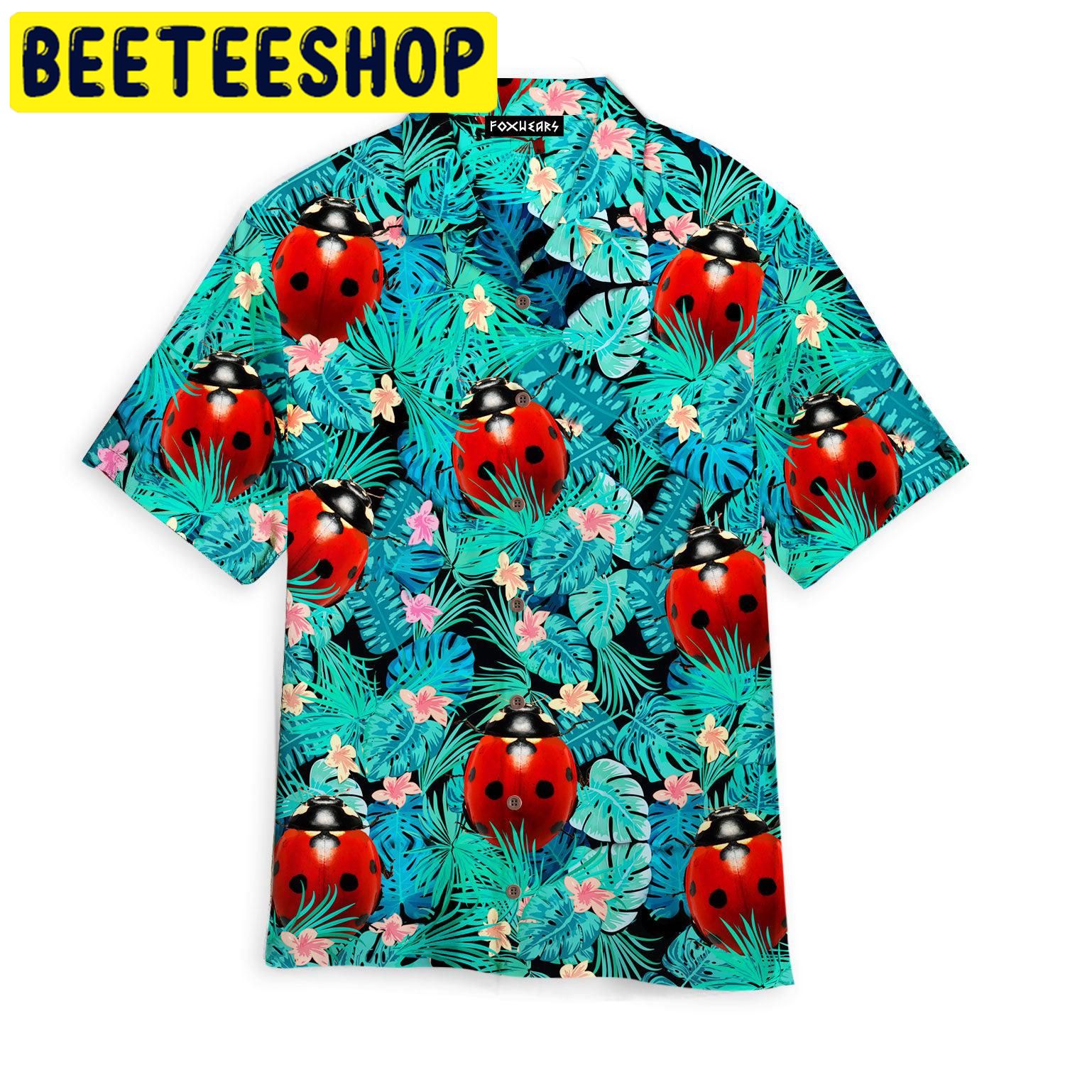 Ladybug Tropical Hawaiian Shirt