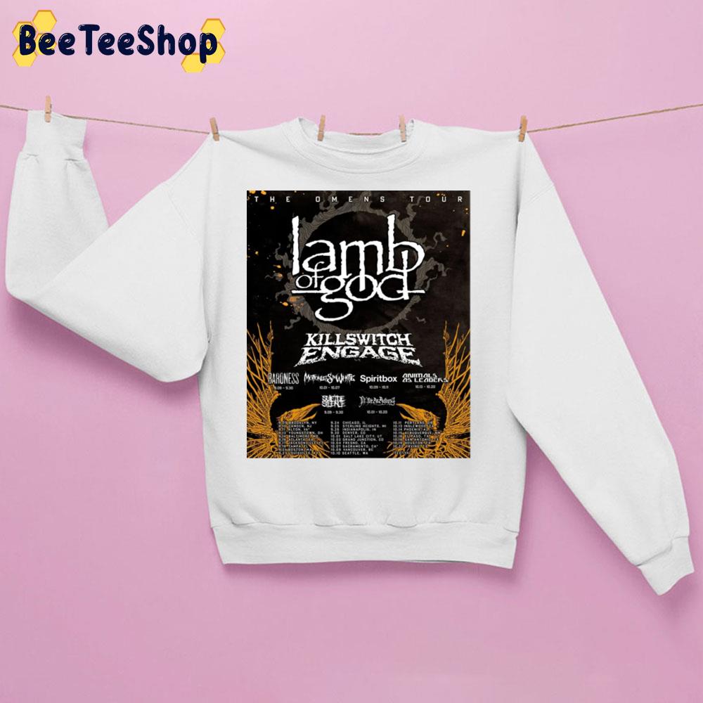 Lamb Of God Killswitch Angage The Omens Tour 2022 With Date Trending Unisex Sweatshirt