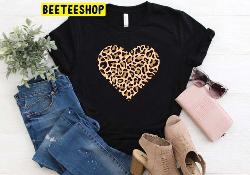 Leopard Heart Trending Unisex Shirt