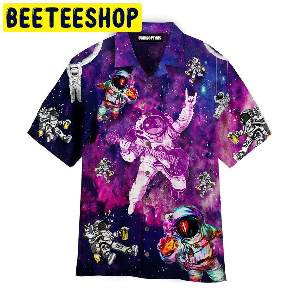 Lets Rock Astronaut Hawaiian Shirt