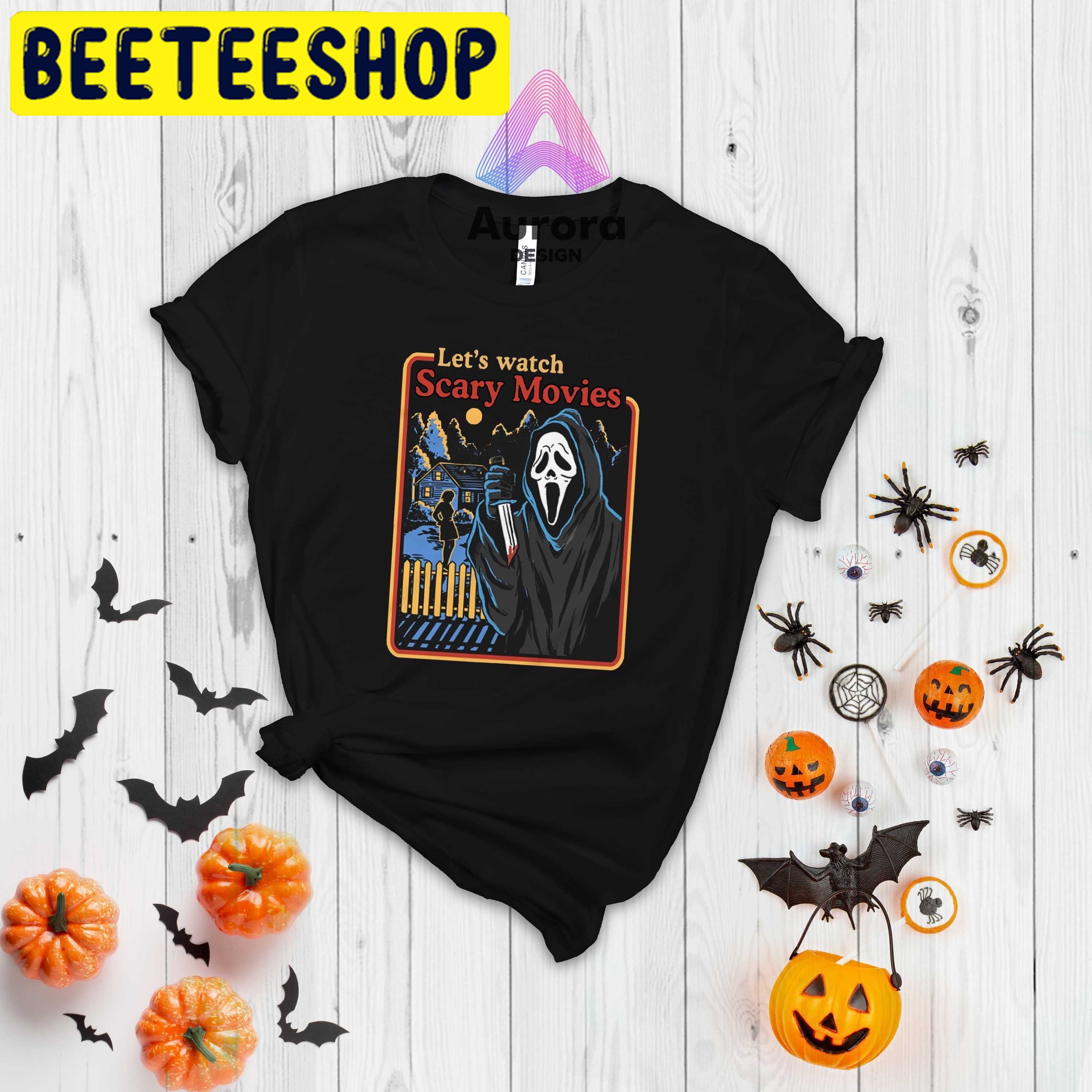 Let’s Watch Scary Movies HalloweenTrending Unisex Shirt