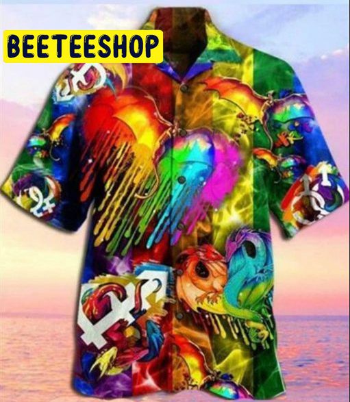 LGBT Dragon Colorful Hawaiian Shirt