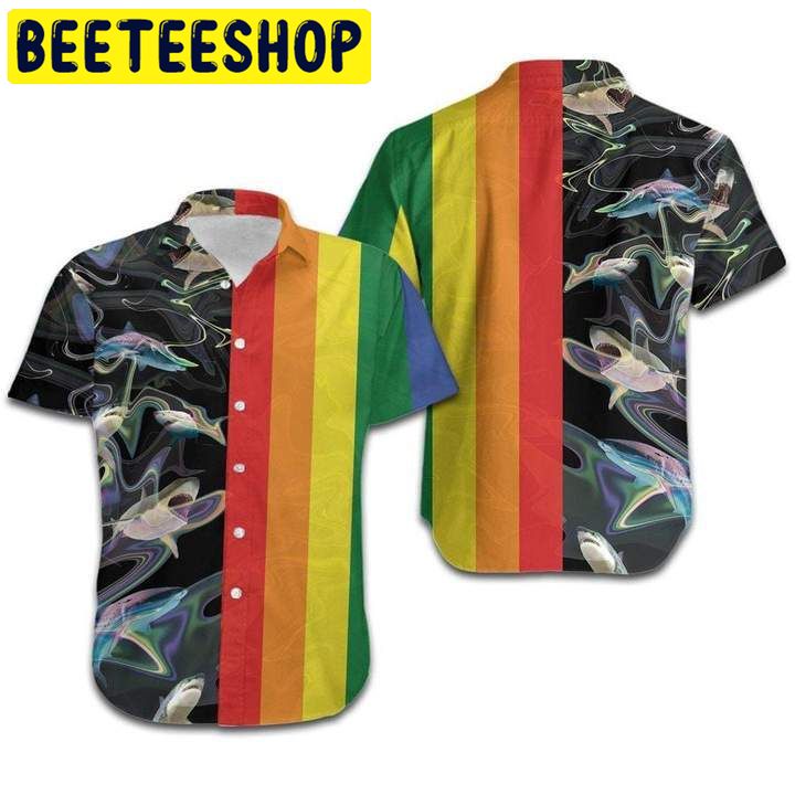 LGBT Rainbow Sharks Hawaiian Shirt