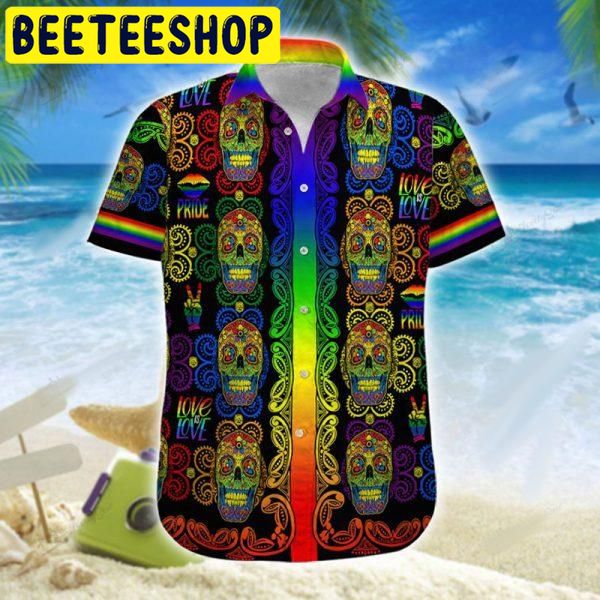 LGBT Sugar Skull Hawaiian Shirt