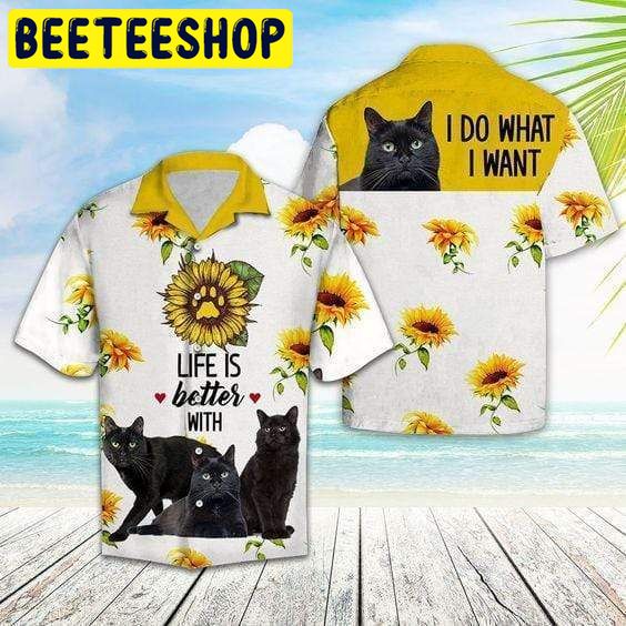 Life Is Better With Cats Hawaiian Shirt