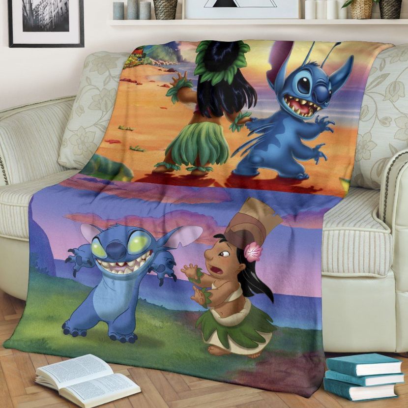 Lilo And Stitch Fleece Blanket Throw Blanket