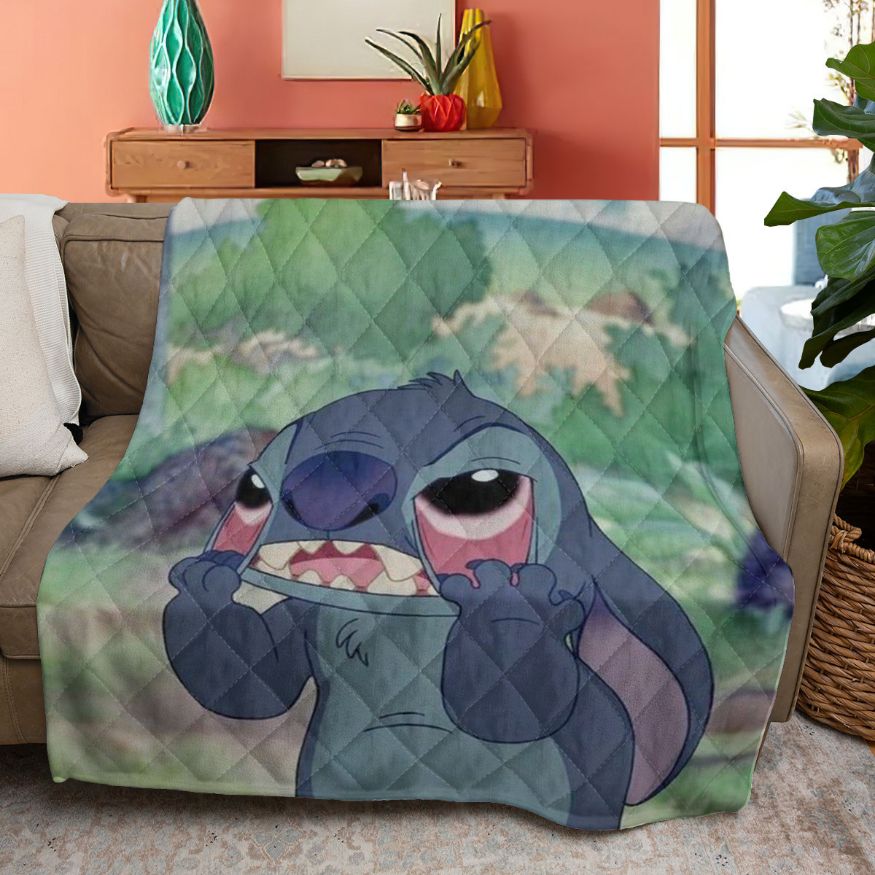 Lilo And Stitch Quiltblanket Lilo And Stitch Gene Simmons, Paul Stanley, Ace Frehley, Peter Criss Quiltblanket