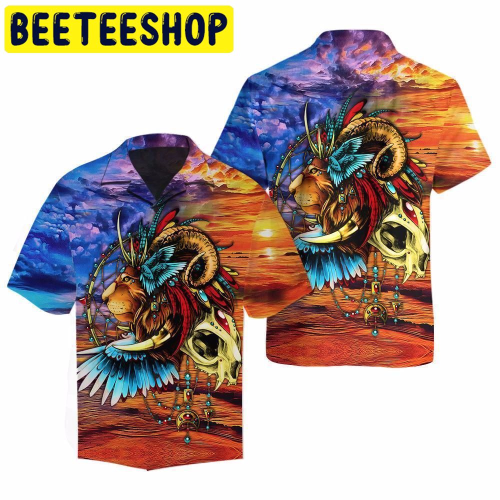 Lion Native Multicolor Hawaiian Shirt