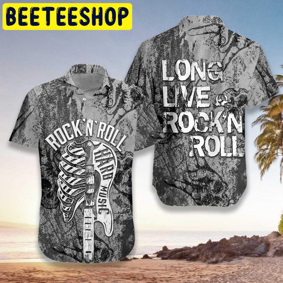 Long Live Rock’n Roll Guitar Unisex Hawaiian Shirt