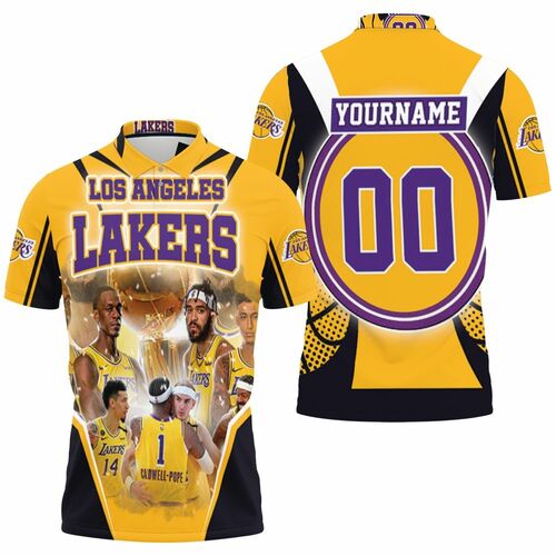 Los Angeles Lakers Player Photo Logo Western Conference 3D All Over Print Polo Shirt