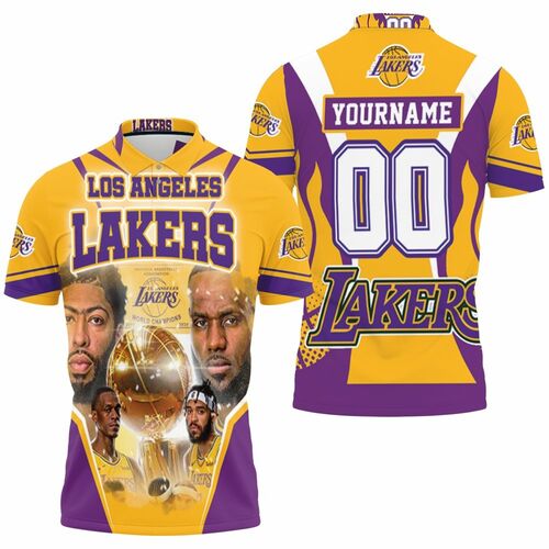 Los Angeles Lakers Western Conference Champions Personalized 3D All Over Print Polo Shirt