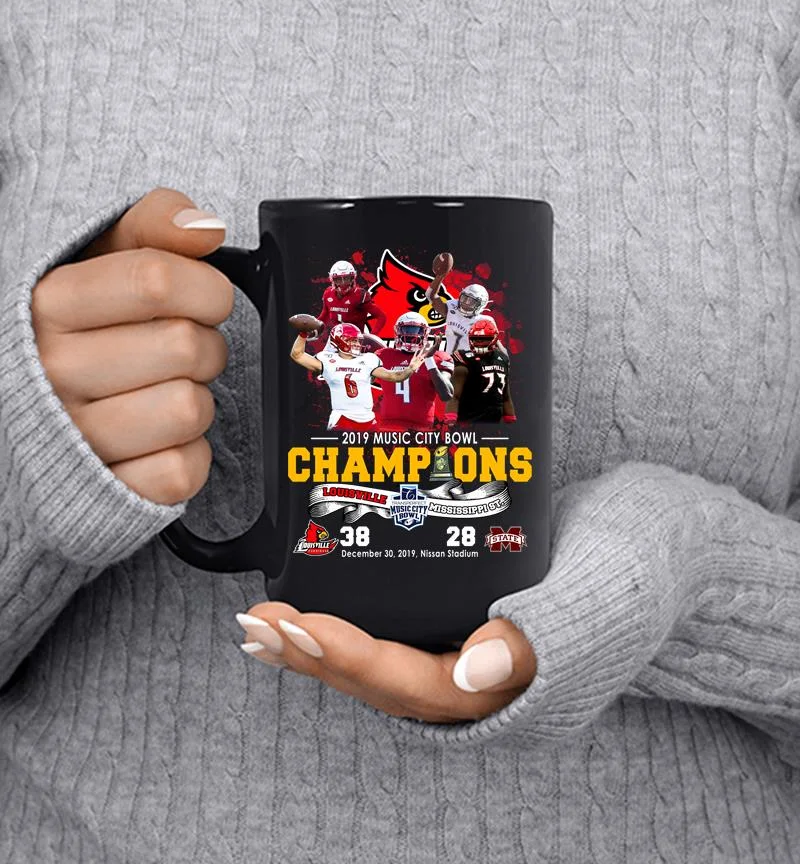 Louisville Cardinals Vs Mississippi State Bulldogs Champions 2019 Music City Bowl Mug