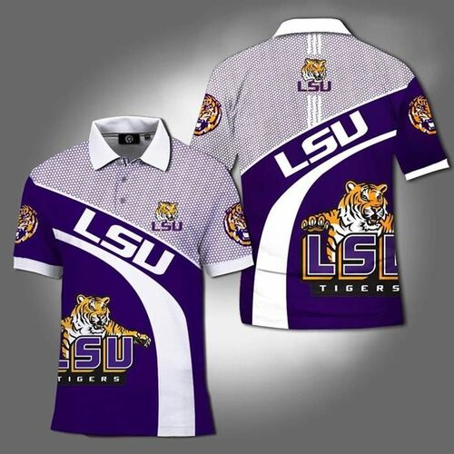 Lsu Tigers Ncaa Fan 3D All Over Print Polo Shirt