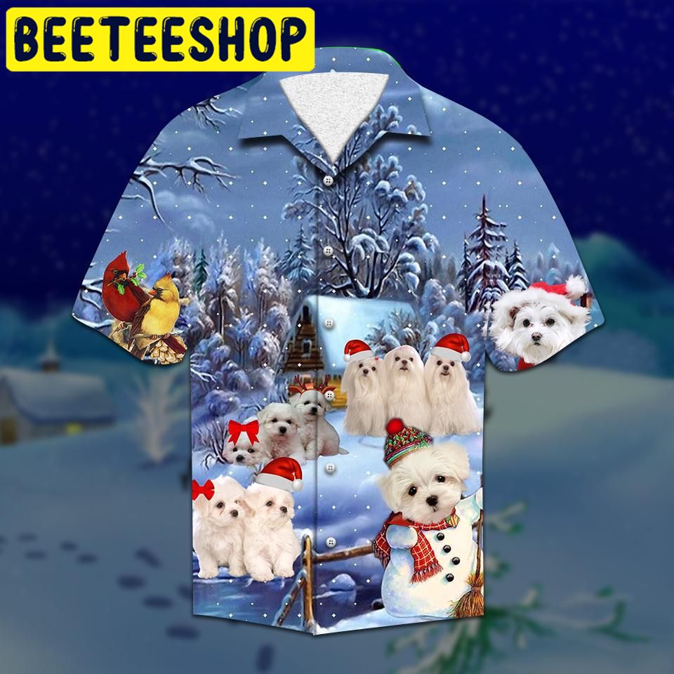 Maltese Christmas Hawaiian Shirt