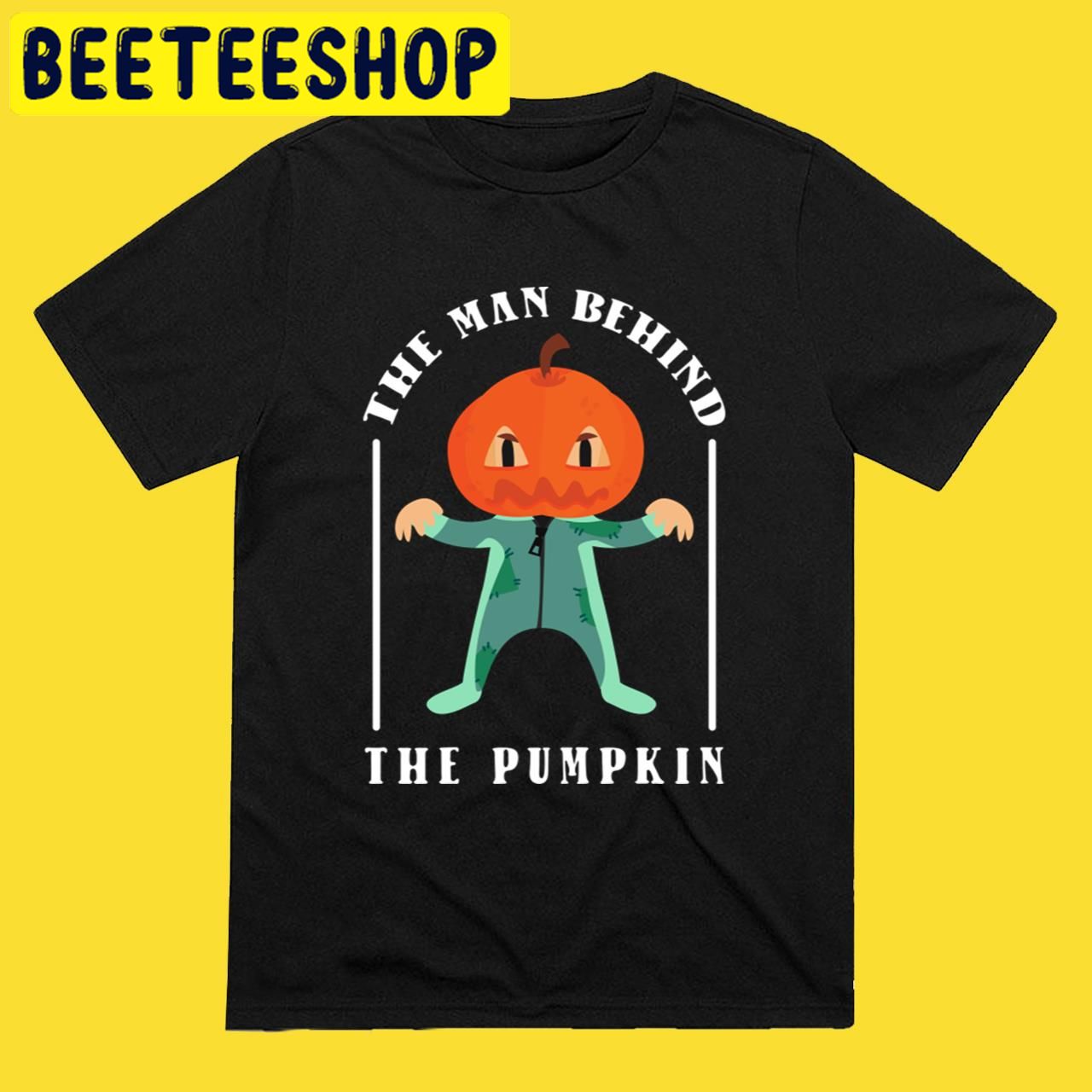 Man Behind Pumpkin Announcement Halloween Trending Unisex T-Shirt