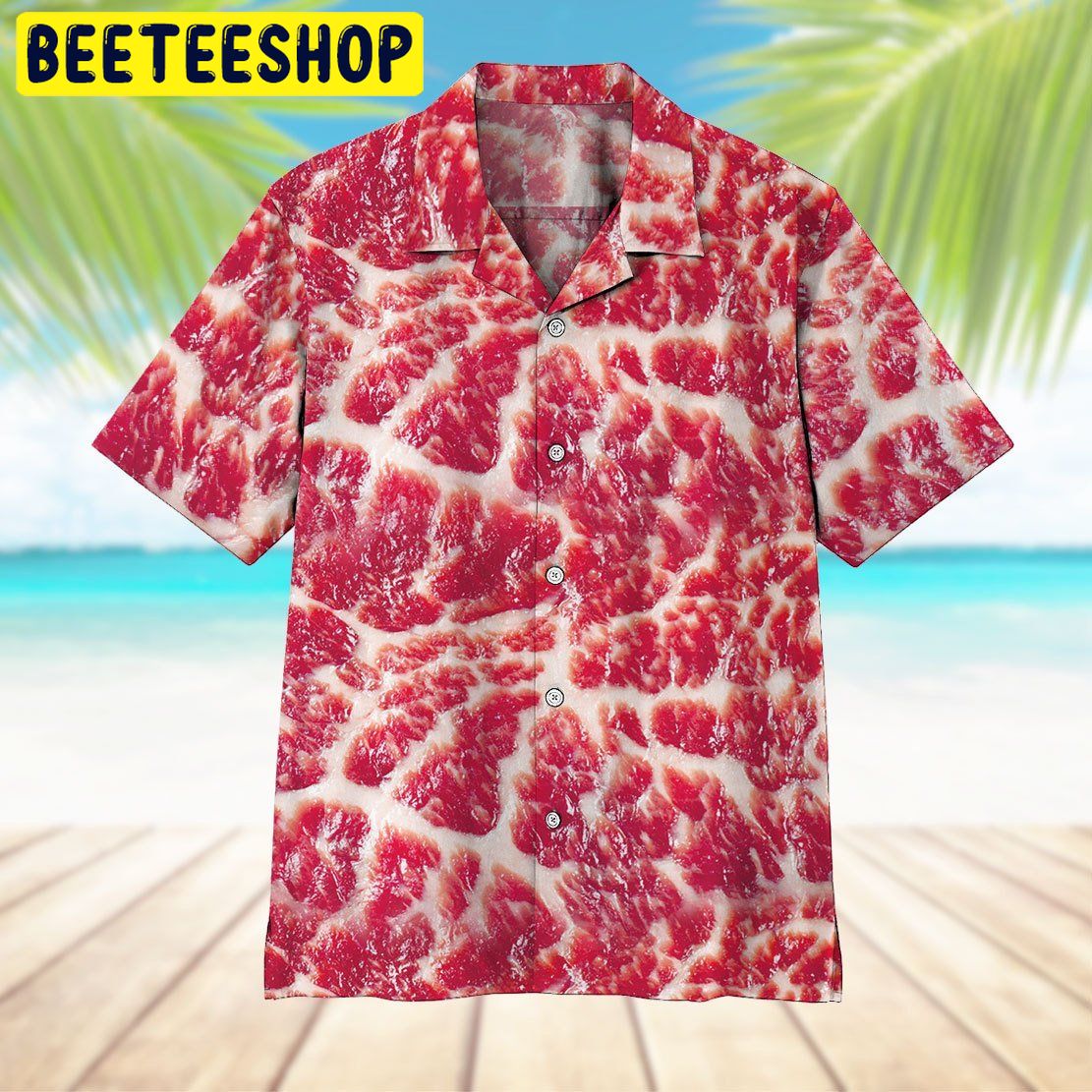 Meat 3D All Over Printed Trending Hawaiian Shirt