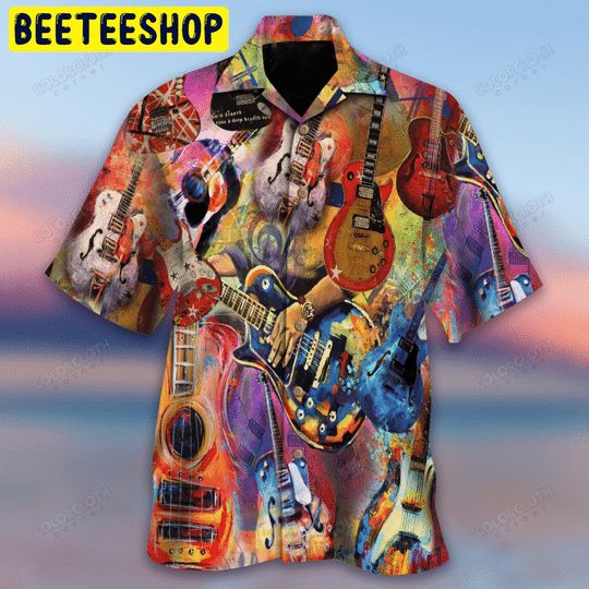 Melodies Of Time Guitar Trending Hawaiian Shirt