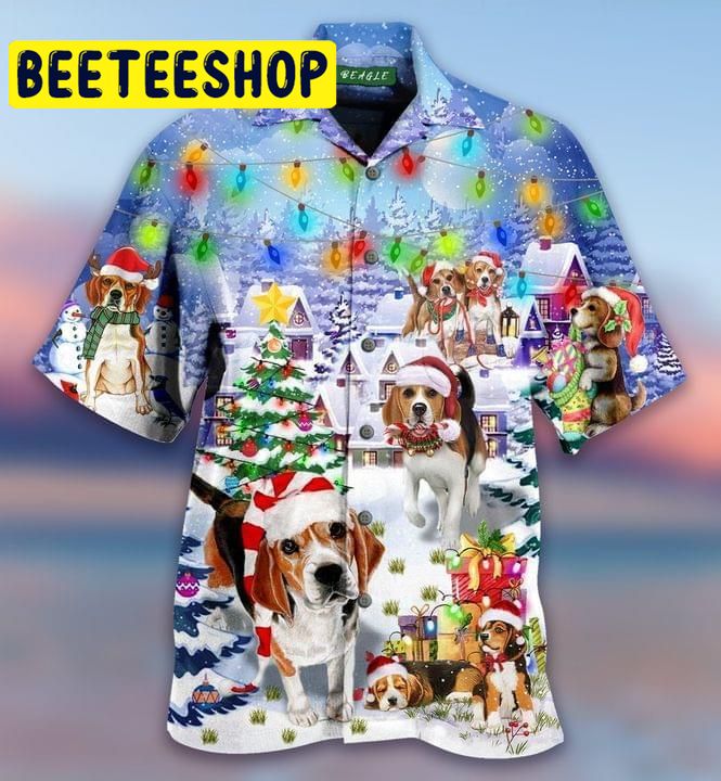 Merry Beagle Christmas Hawaiian Shirt