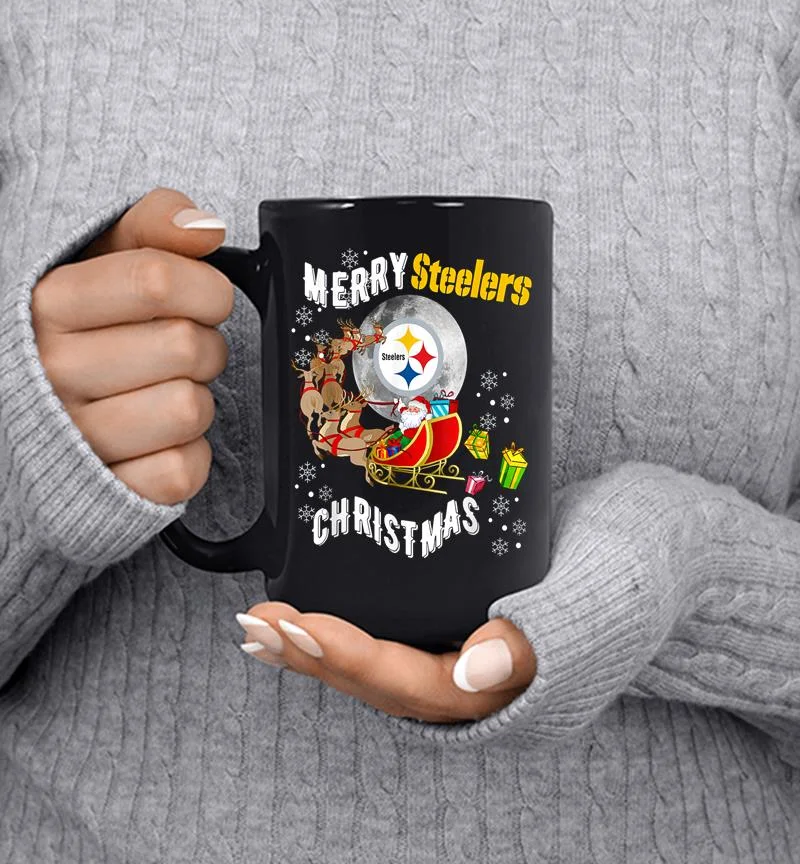 Merry Christmas Football Pittsburgh Steeler Fan Xmas Mug