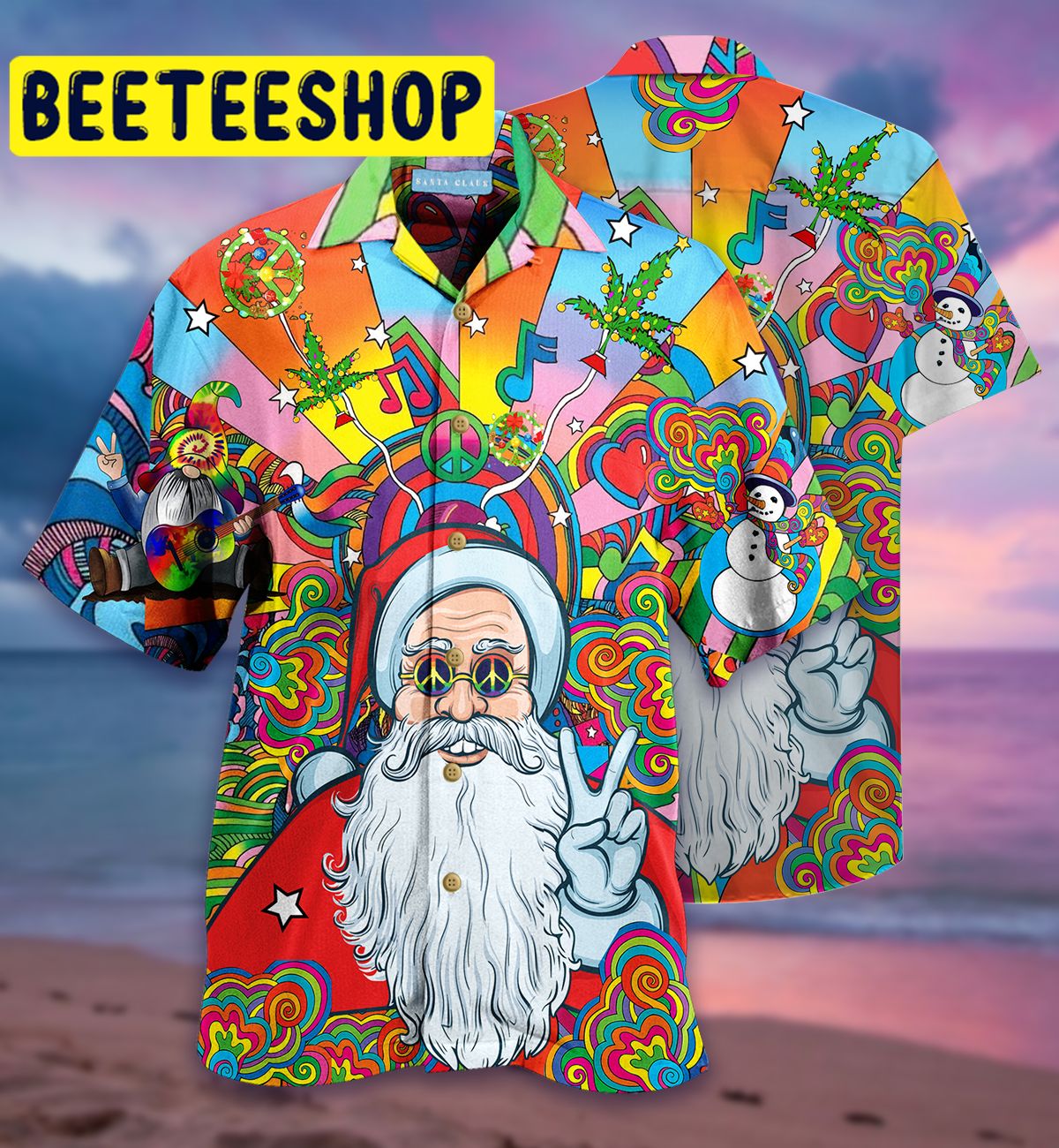 Merry PeaceMas Santa Claus Hawaiian Shirt