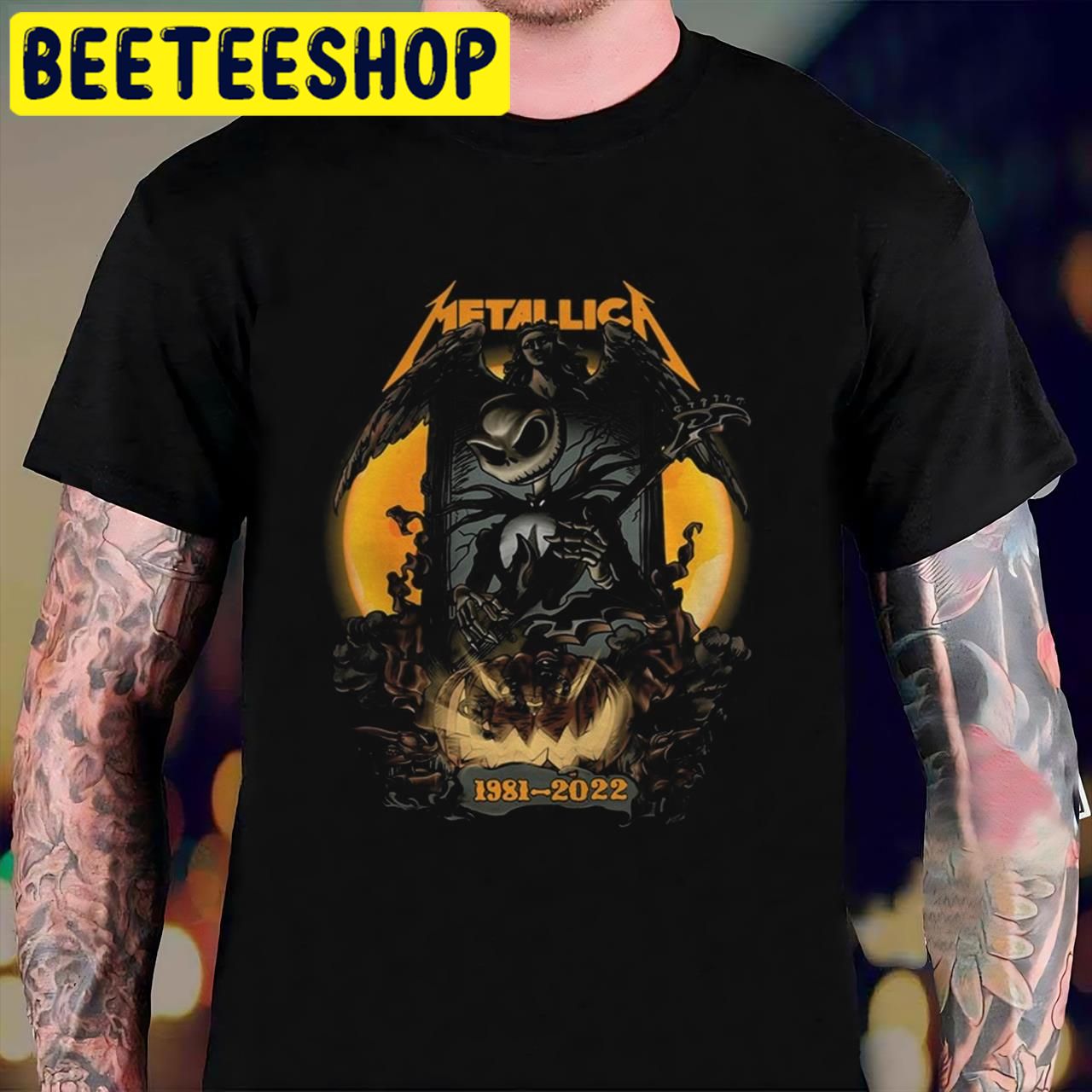 MetallicaJack Skellington Metallica 1981 2022 Halloween Trending Unisex T-Shirt