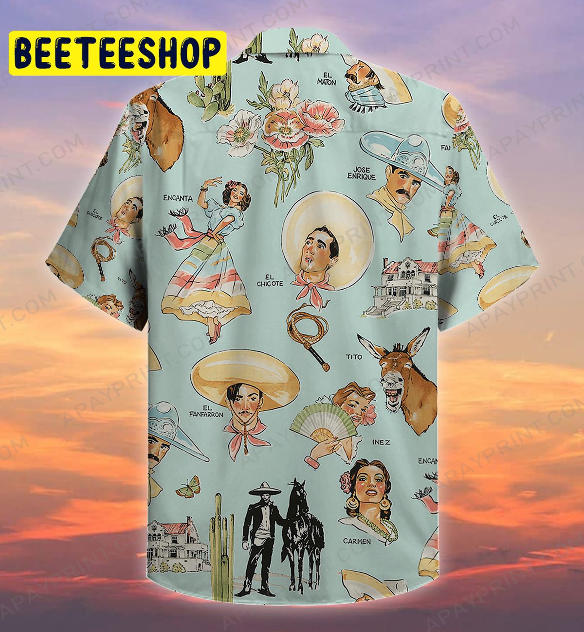 Mexican Pinup girls Hawaiian shirt