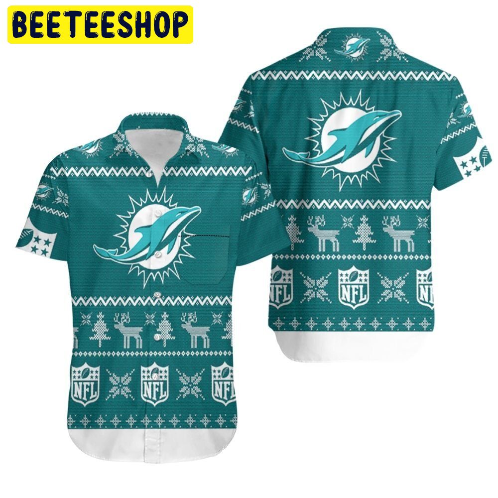 Miami Dolphins 3D Ugly Sweatshirt Christmas Hawaiian Shirt