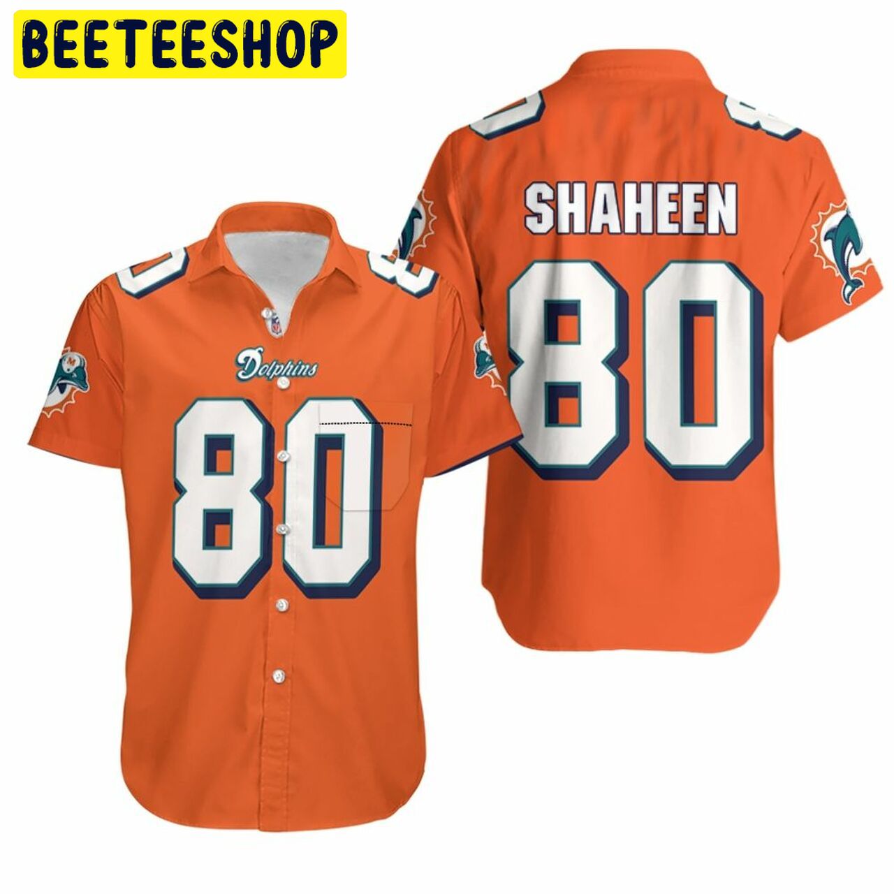 Miami Dolphins Adam Shaheen #80 NFL American Football 02 Hawaiian Shirt